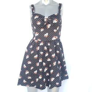 Pin Up Polka dot & Skull w/ Rose's Dress Hot Topic